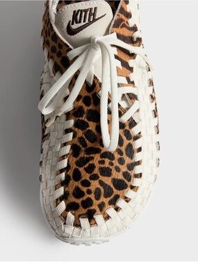 Kith X Nike Leopard-Print pony hair Woven Sneaker fits like 6.5 Women